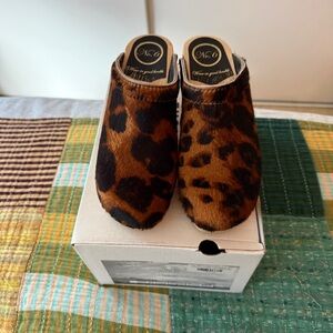 No. 6 Luxe Leopard Pony Clogs